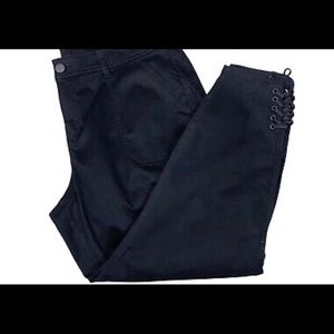 Lane Bryant Midrise Lace up Ankle Black